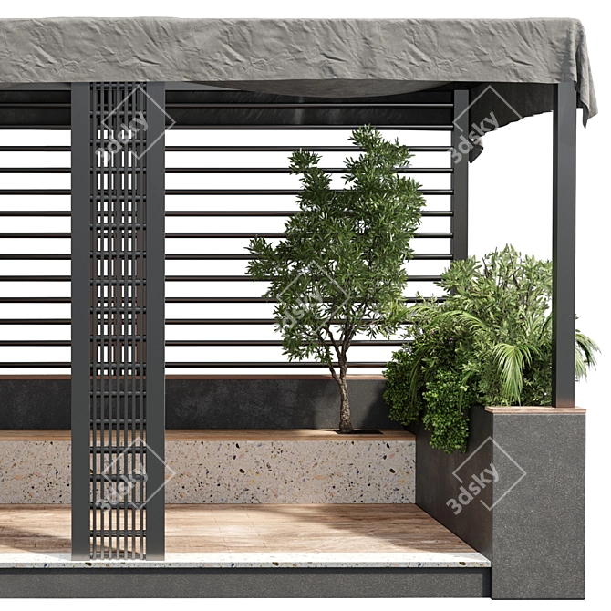 Landscape Furniture: Pergola & Roof Garden 3D model image 5
