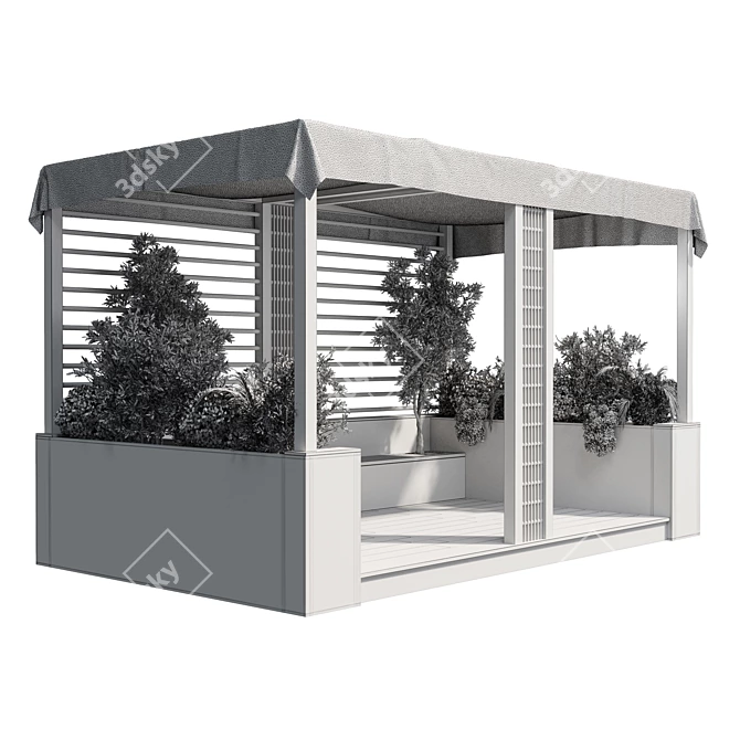 Landscape Furniture: Pergola & Roof Garden 3D model image 6