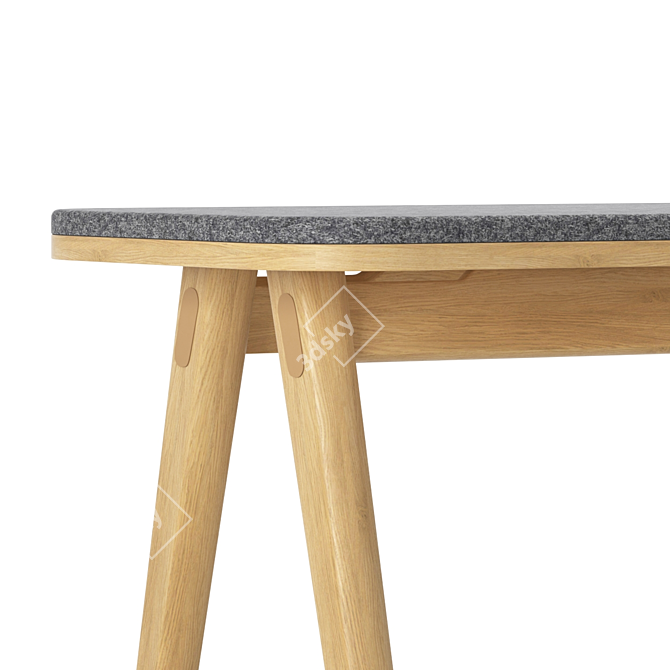 Stylish Haru Bench: Modern, Compact, and Functional 3D model image 3