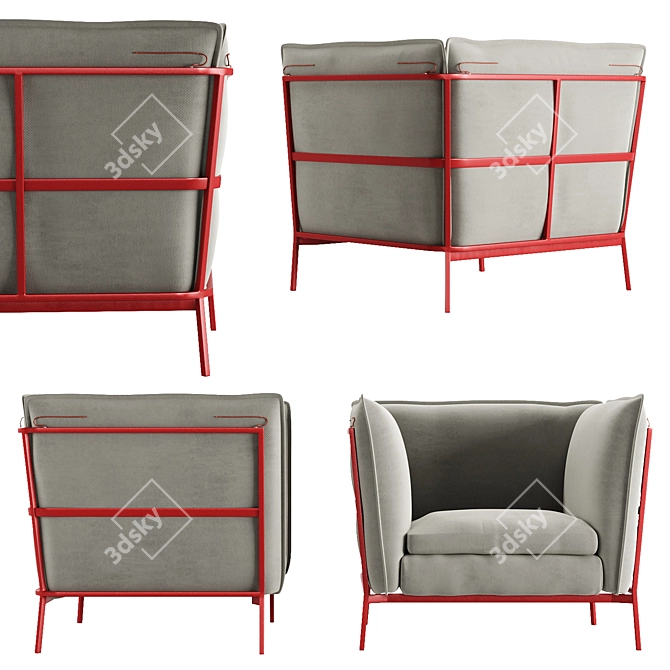 Relax in Style with Cappellini's Basket Armchair 3D model image 2