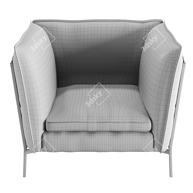 Relax in Style with Cappellini's Basket Armchair 3D model image 4