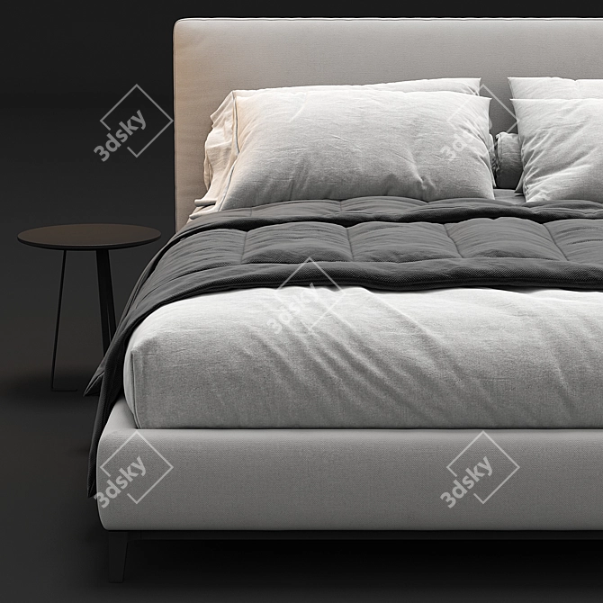 Elegant Minotti Andersen Bed 3D model image 2