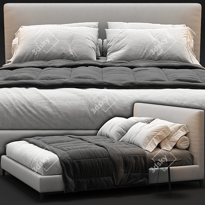 Elegant Minotti Andersen Bed 3D model image 3