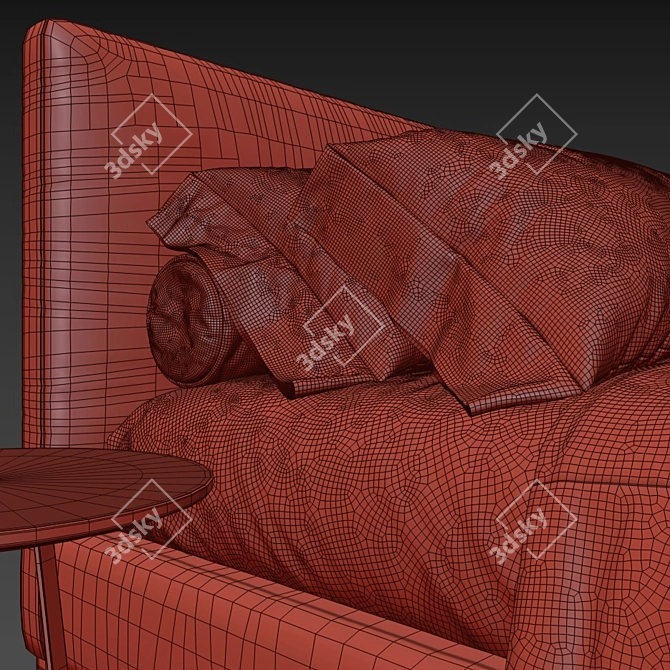 Elegant Minotti Andersen Bed 3D model image 4