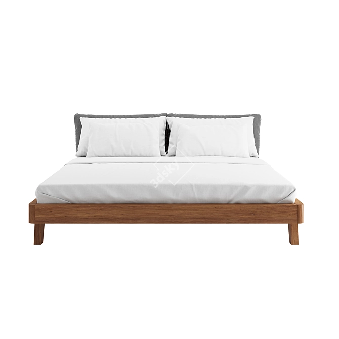 Sleek Scandinavian Design: Mikkel Bed 3D model image 3