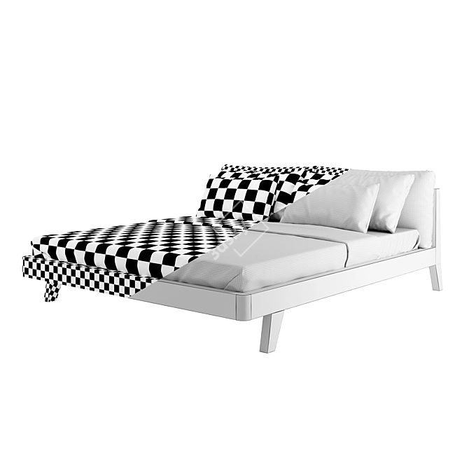 Sleek Scandinavian Design: Mikkel Bed 3D model image 5