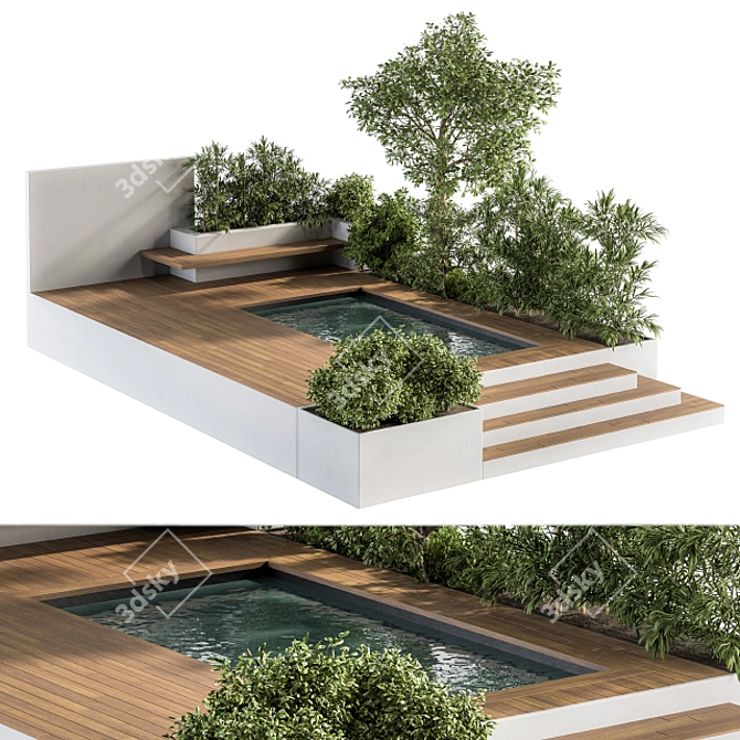 Outdoor Oasis: Backyard & Landscape Set 3D model image 2