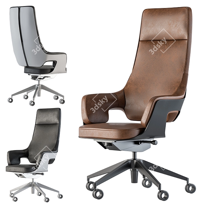 ErgoSet: Ultimate Office Chair Set 3D model image 3