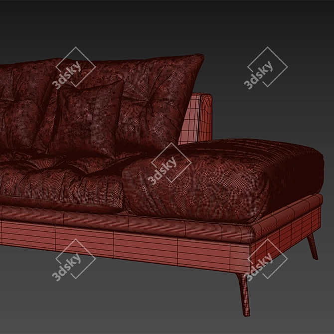 Elegant Casablanca Sofa for Corona 3D model image 2