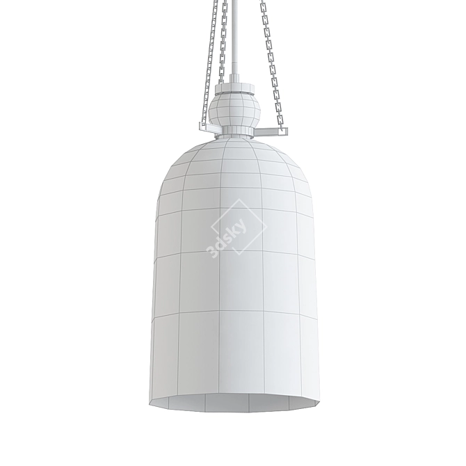 Elegant Cloche Pendant 3D model image 2