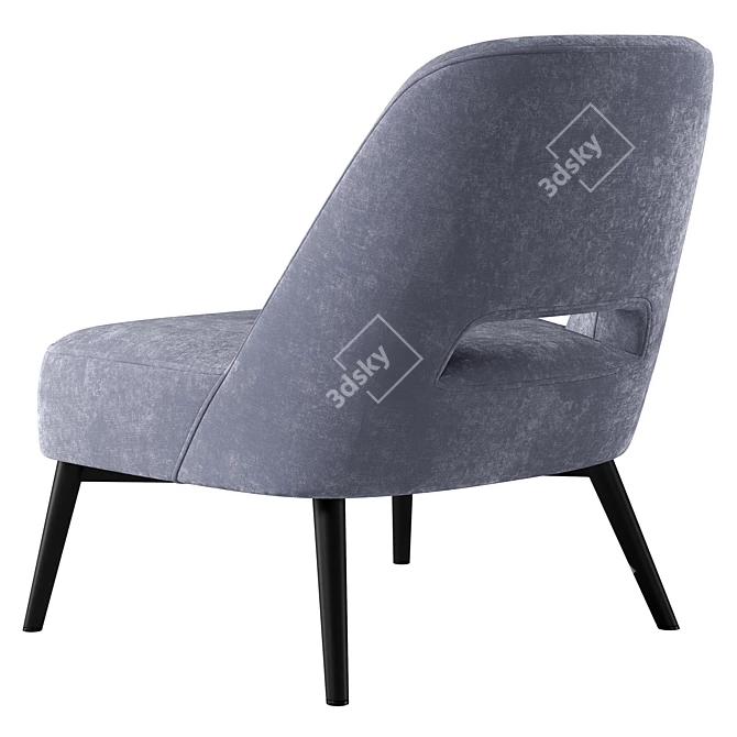 Sleek Dante Armchair: Luxury and Comfort 3D model image 2