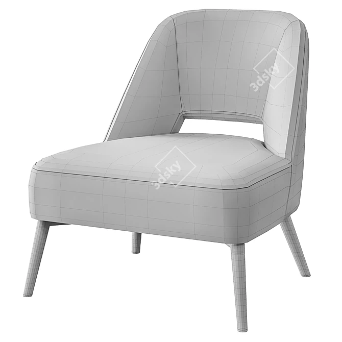 Sleek Dante Armchair: Luxury and Comfort 3D model image 5