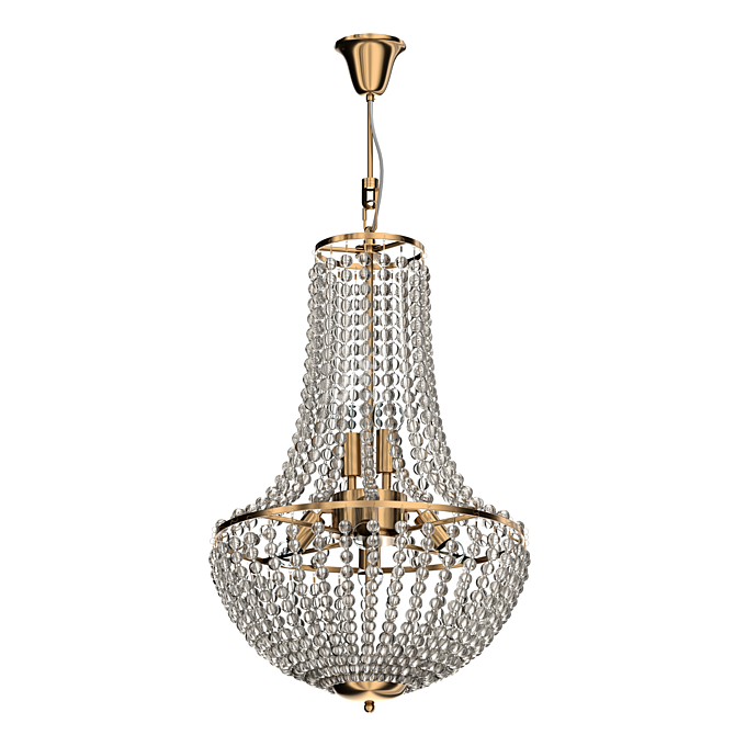 Classic Bronze Chandelier with Adjustable Height 3D model image 1