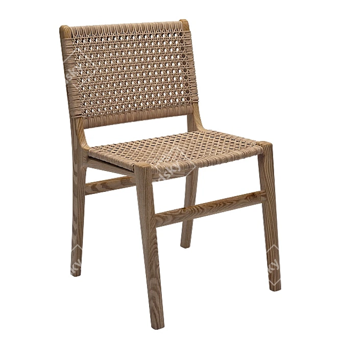 Olympus Rattan Dining Chair: Elegant and Comfortable 3D model image 3