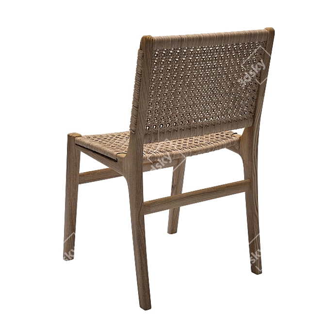 Olympus Rattan Dining Chair: Elegant and Comfortable 3D model image 5