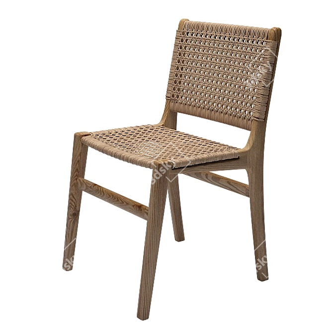 Olympus Rattan Dining Chair: Elegant and Comfortable 3D model image 6