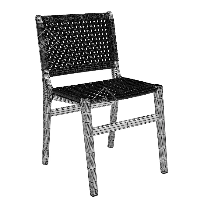 Olympus Rattan Dining Chair: Elegant and Comfortable 3D model image 7