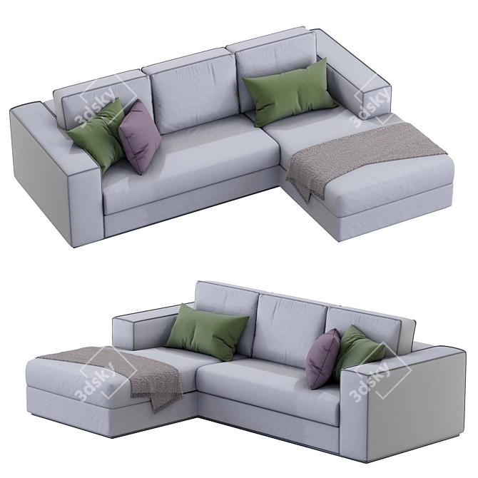 Alhambra Modern Sofa 3D model image 2