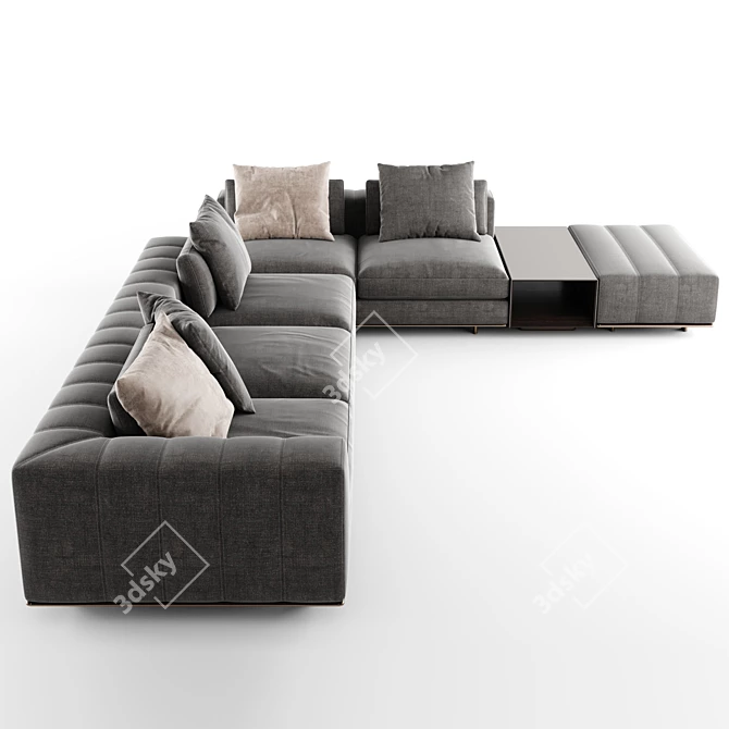Luxurious Minotti Freeman Duvet Sofa 3D model image 4