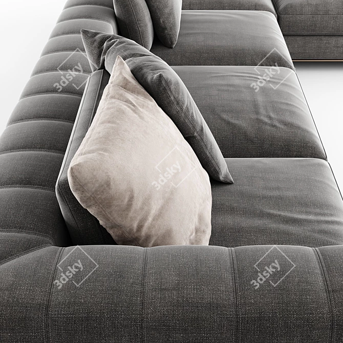 Luxurious Minotti Freeman Duvet Sofa 3D model image 6