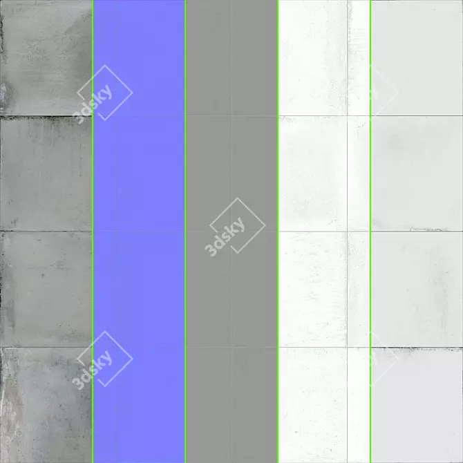 Form Gray Floor Tile: 8 Textures, PBR 4K Seamless 3D model image 3