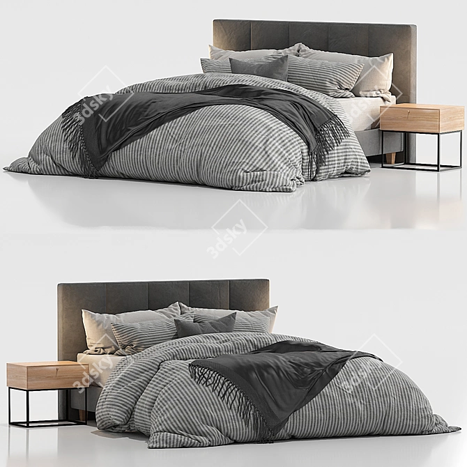 Transforming King-Size Bed 3D model image 1