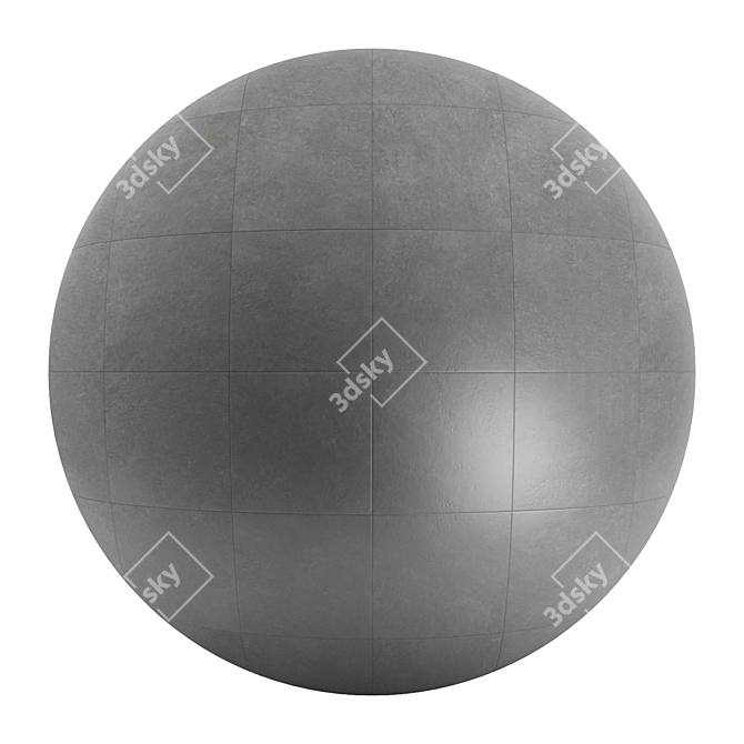 Cumulus Anthracite Concrete Tile - 4x4 Texture 3D model image 1