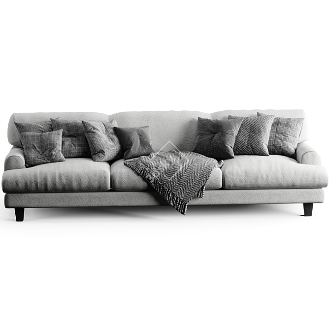 Elegant Tuscany Sofa 3D model image 3