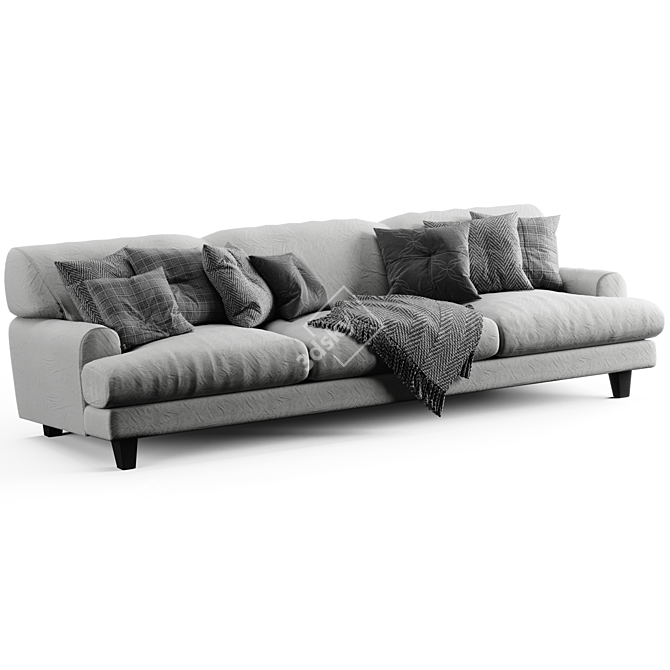 Elegant Tuscany Sofa 3D model image 4