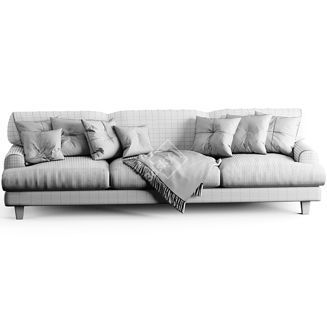 Elegant Tuscany Sofa 3D model image 6