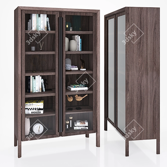 Elegant Homa Square Showcase - 205cm Height 3D model image 4