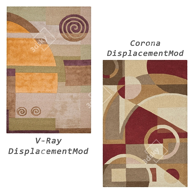  Versatile Set of 6 Rugs 3D model image 2