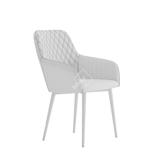 Robert Velvet Armchair: Elegant and Comfortable 3D model image 2