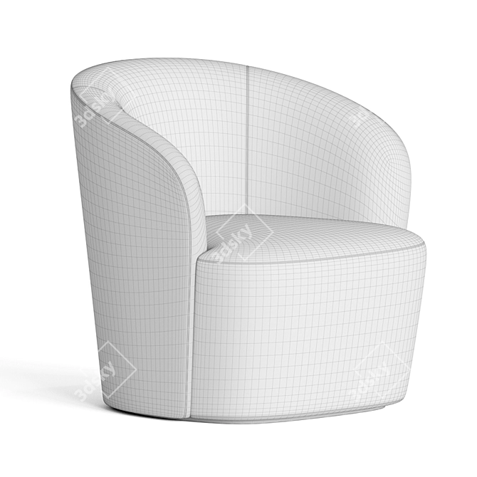 Ritz Swoon Armchair: Elegant & Luxurious 3D model image 4