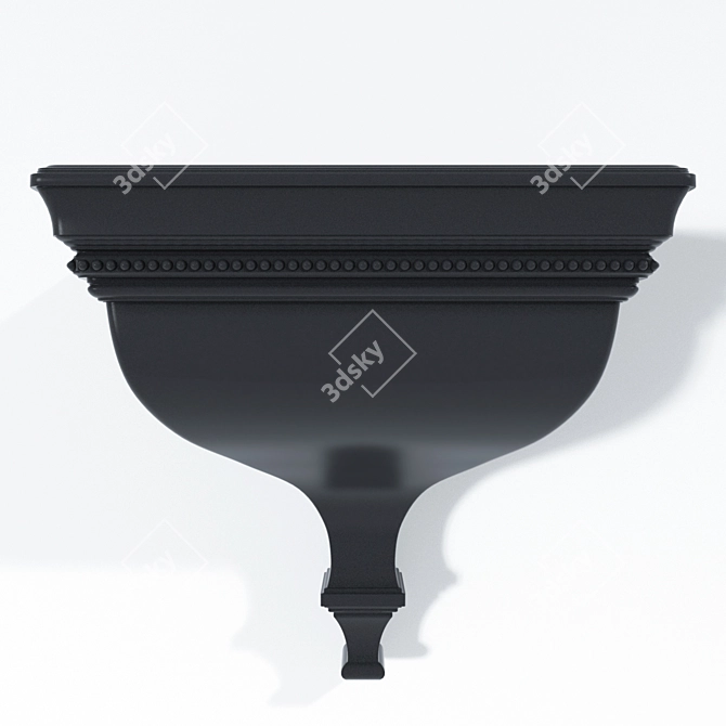 Classic Black Wall Corbel: Sheffield Elegance 3D model image 2