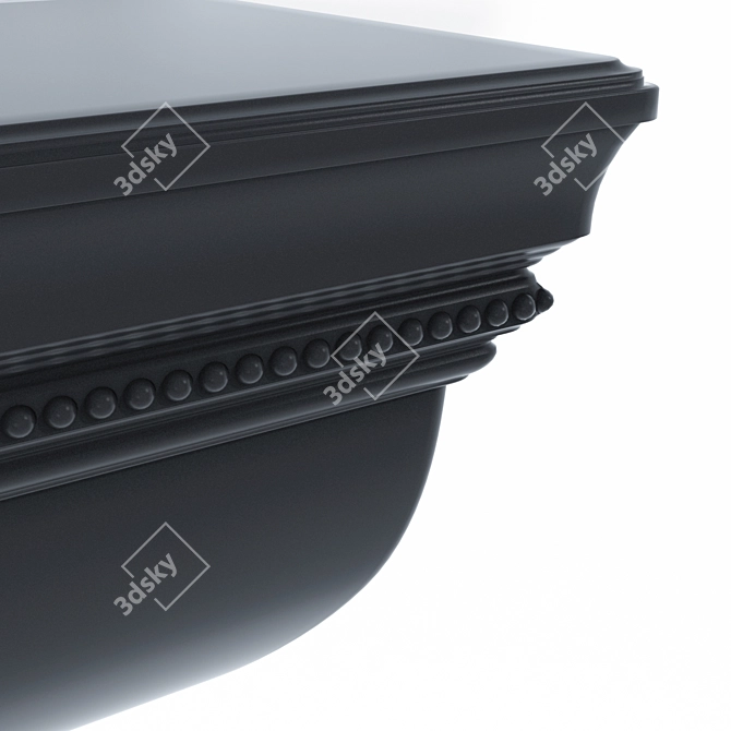 Classic Black Wall Corbel: Sheffield Elegance 3D model image 3