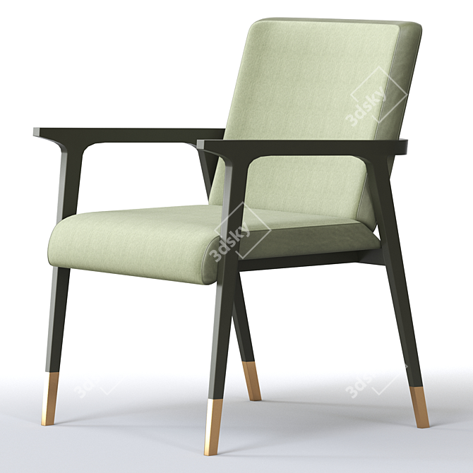 Elegant 2015 Armchair: 3D Max Compatible 3D model image 2