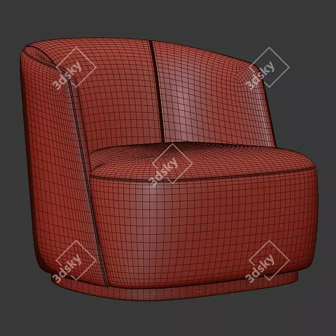 Felix Modern Armchair: Stylish Comfort for Any Space 3D model image 5