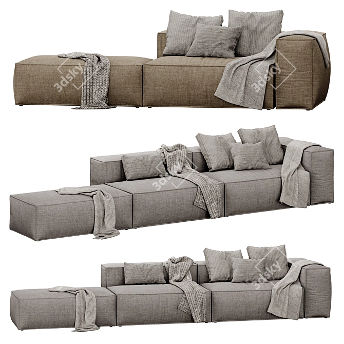 Modular Cosima Sofa: Versatile Design 3D model image 1