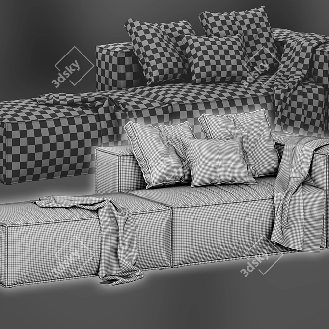 Modular Cosima Sofa: Versatile Design 3D model image 6