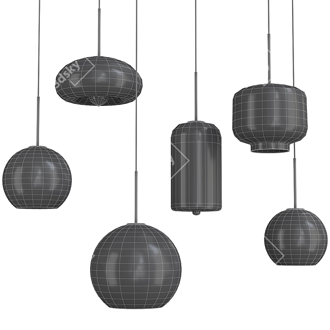 Sleek Vilmo Pendant Light: Anzazo Design 3D model image 3