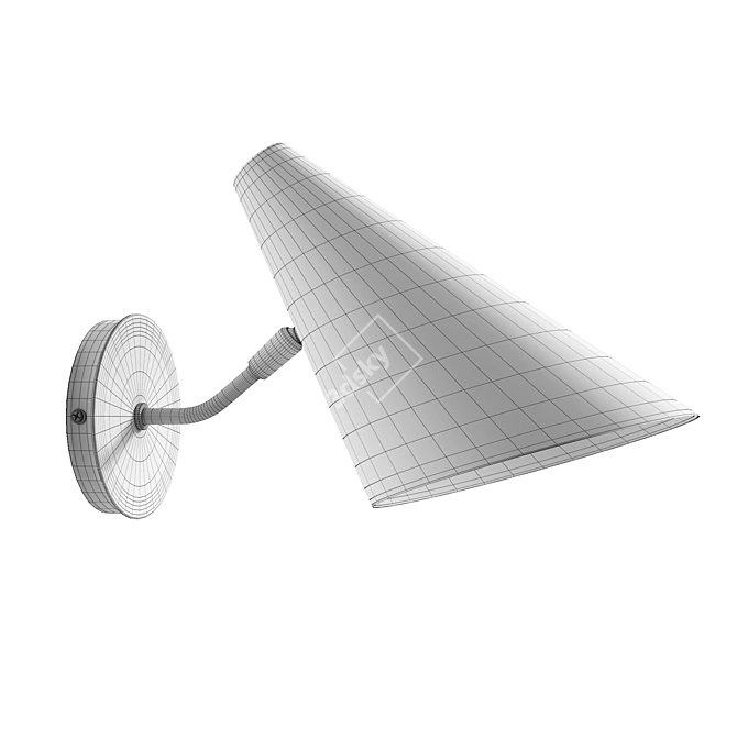 Elegant Barea Lamp in Mocha 3D model image 2