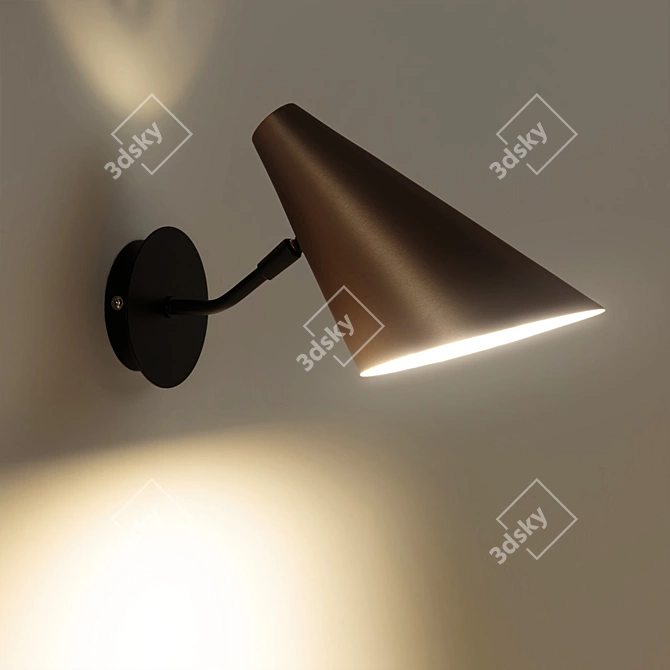 Elegant Barea Lamp in Mocha 3D model image 3