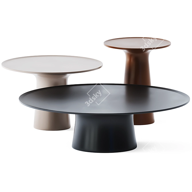 Minimalist Metal Coffee Tables 3D model image 1