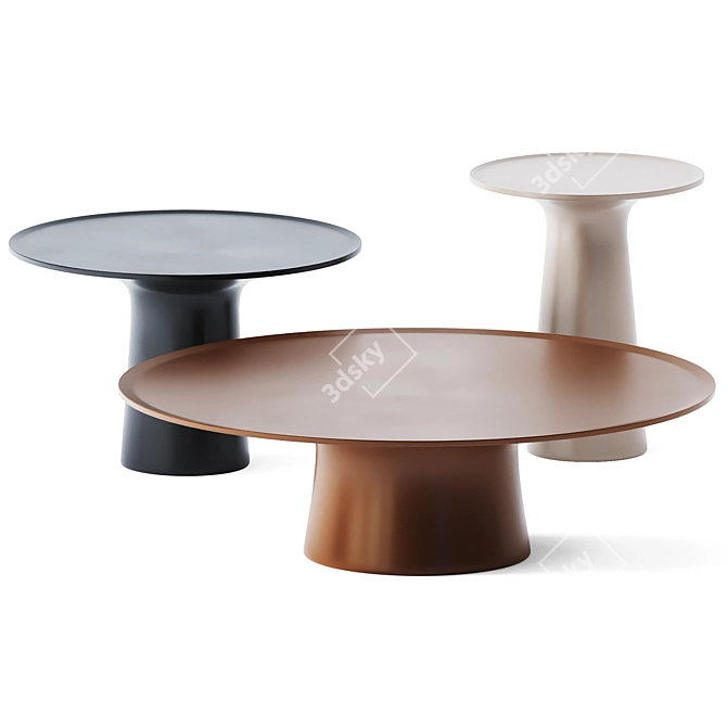 Minimalist Metal Coffee Tables 3D model image 2