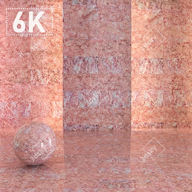 Pink Marble Slabs 3D model image 1