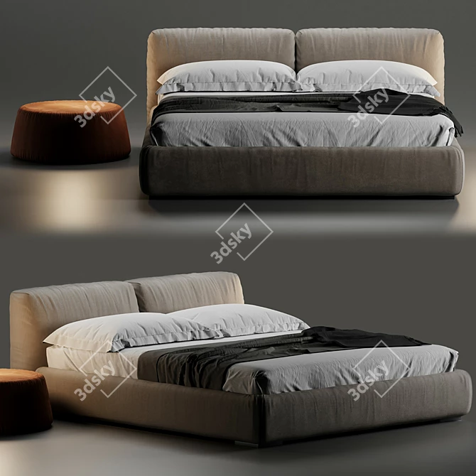 Modern Square Lomo Sofa 3D model image 2