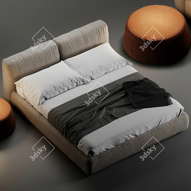 Modern Square Lomo Sofa 3D model image 3