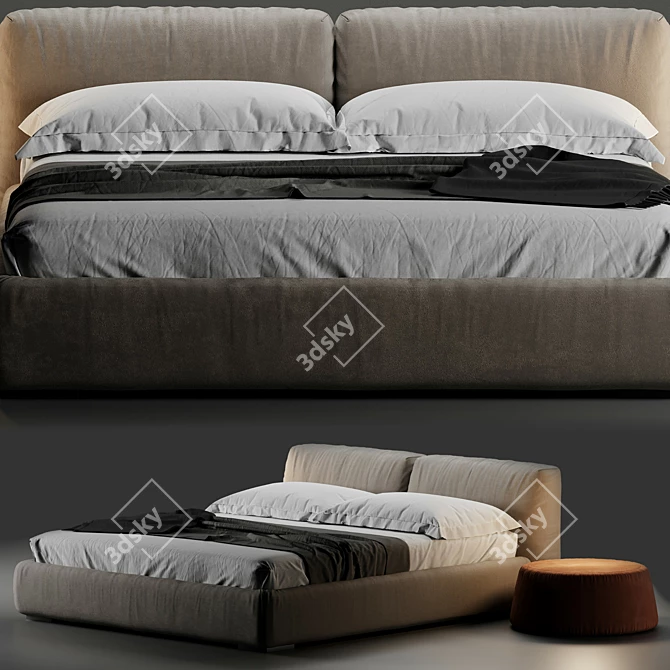 Modern Square Lomo Sofa 3D model image 5