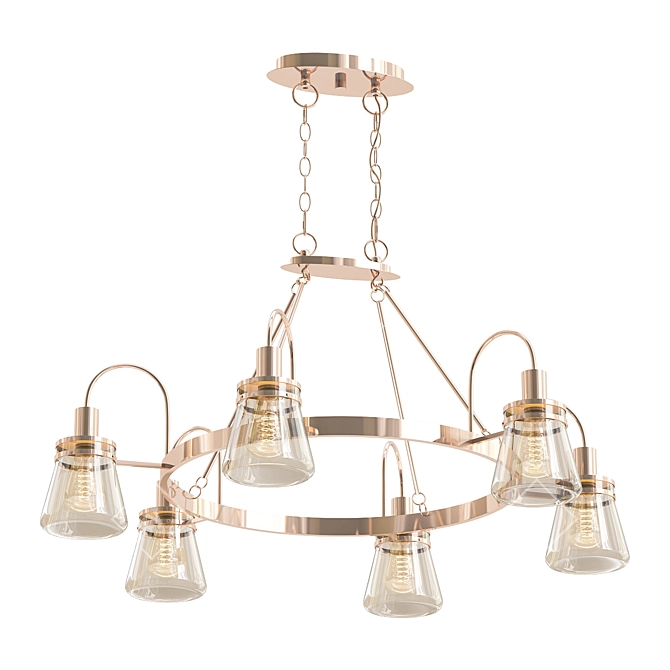 Portsmouth 6-Light Outdoor Pendant 3D model image 1